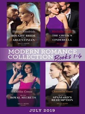cover image of Modern Romance July 2019 Books 1-4